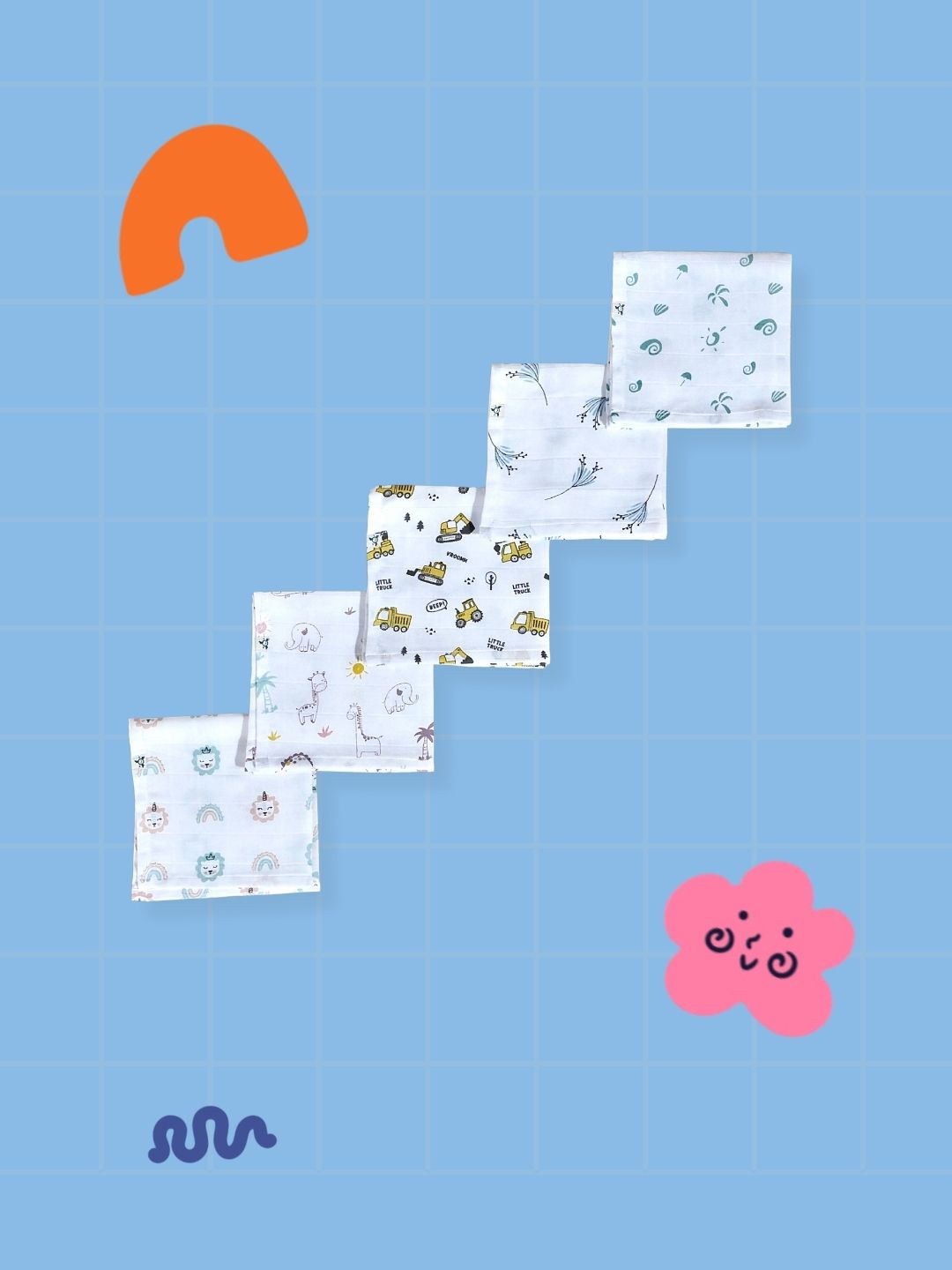 Muslin wipes Combo set