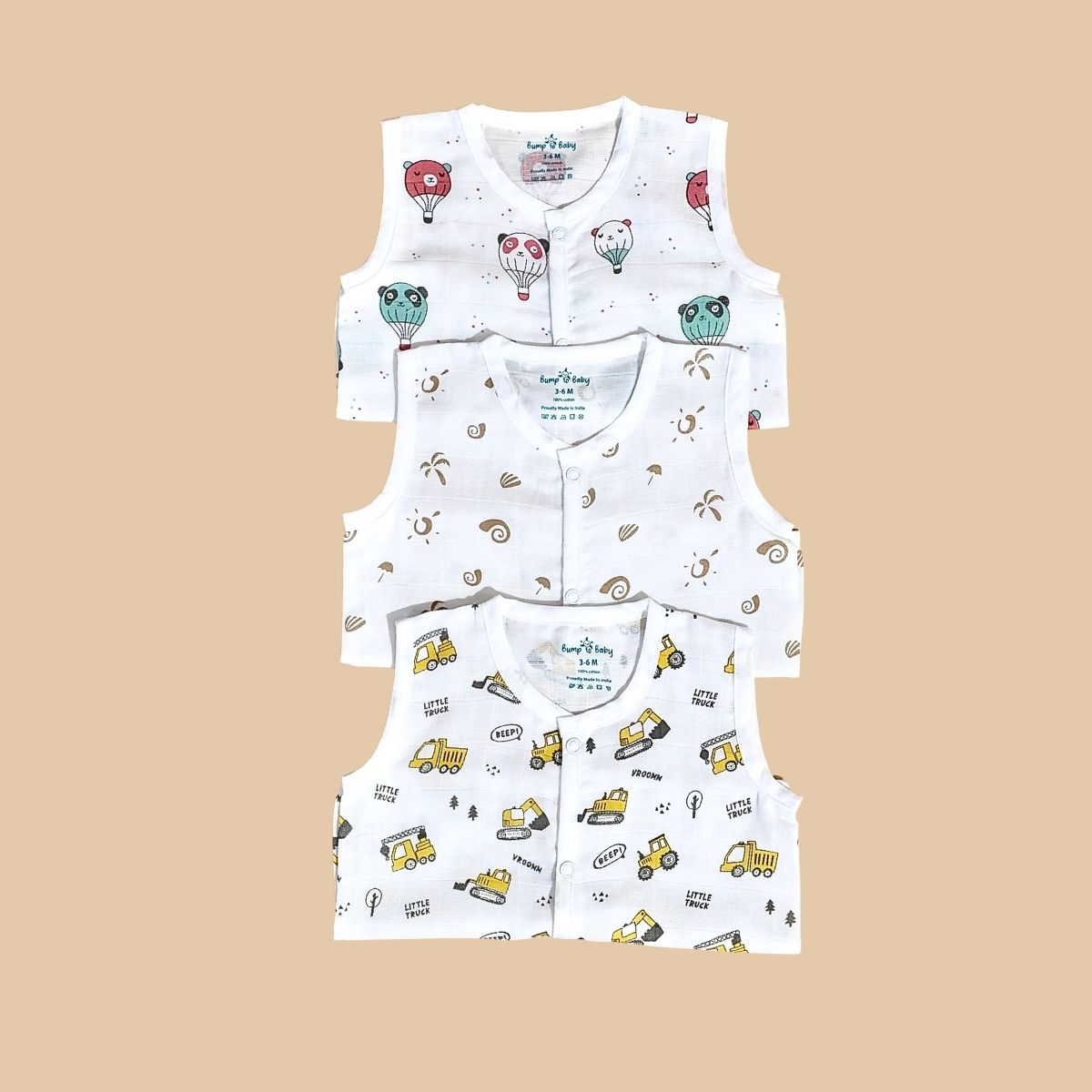 Baby Jabla Combo - 100% Muslin Cotton