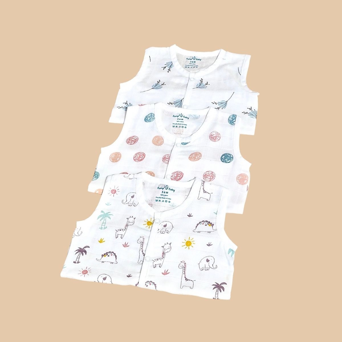 Baby Jabla Combo - 100% Muslin Cotton